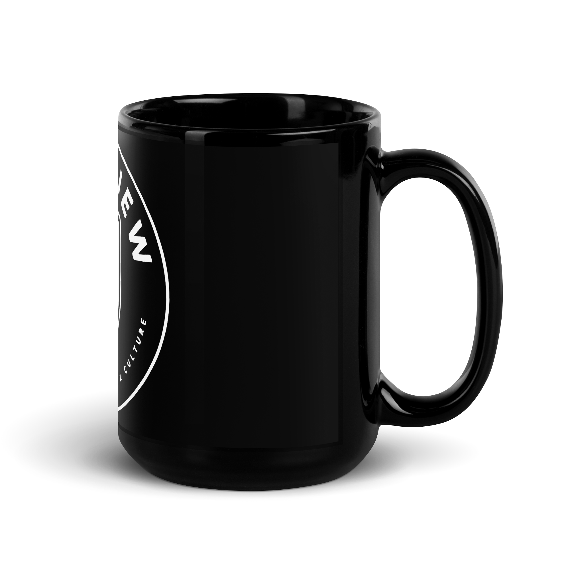 CrossView Podcast Black Glossy Mug