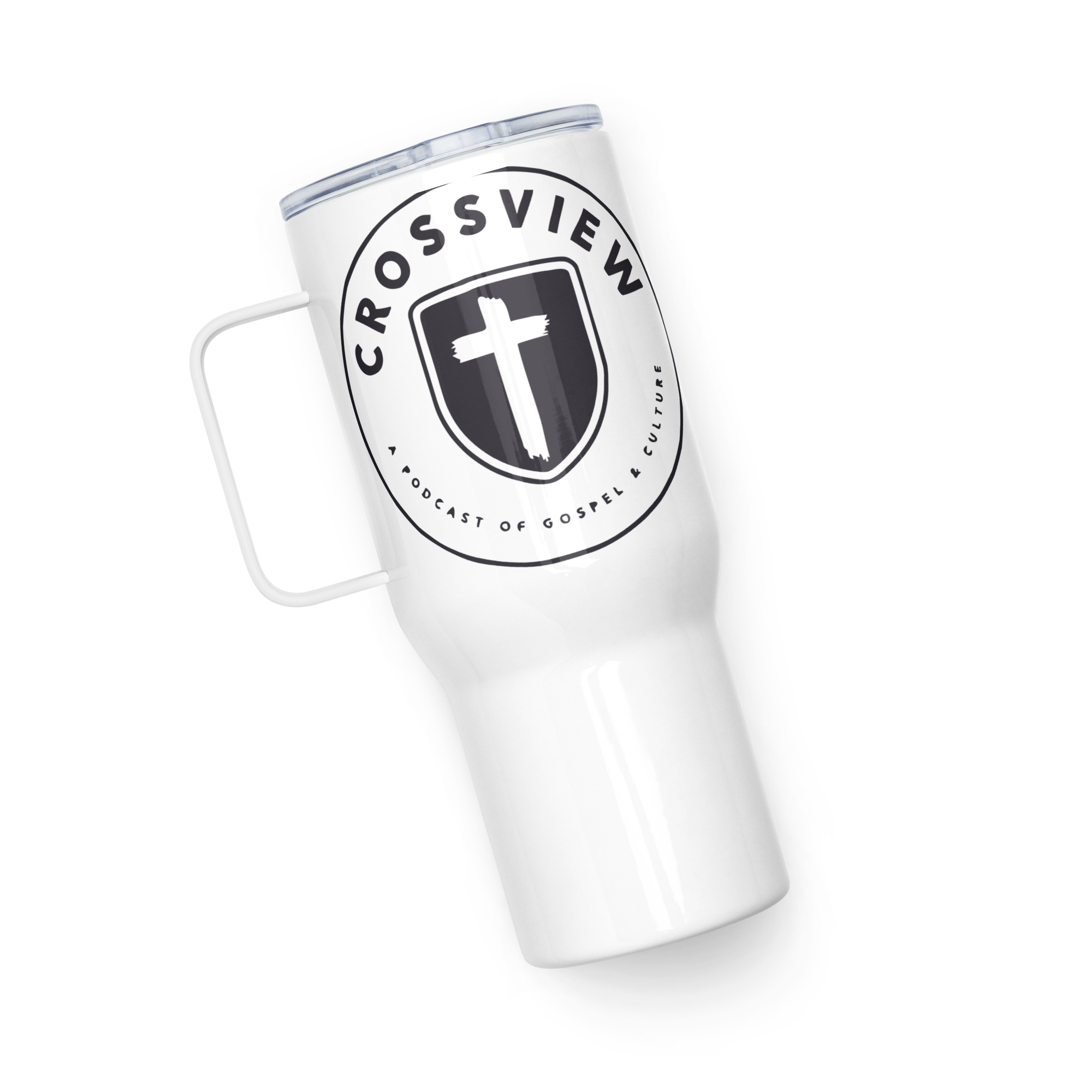 CrossView Podcast 25oz. Travel Mug with Handle
