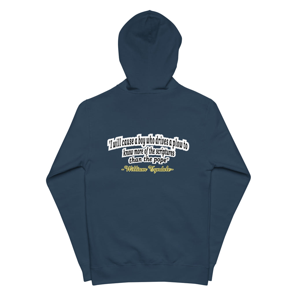 Men of God - William Tyndale Zip Up Hoodie