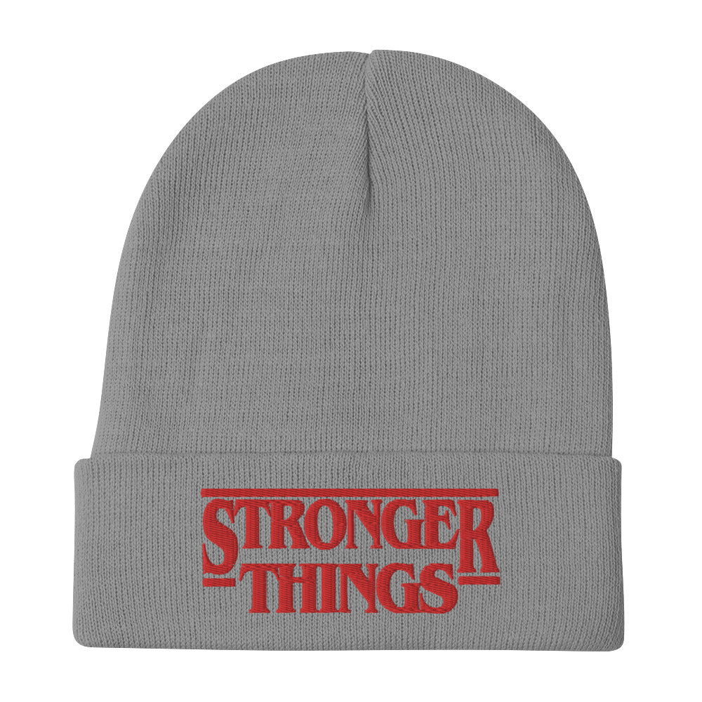 Stronger Things Embroidered Beanie