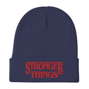 Stronger Things Embroidered Beanie