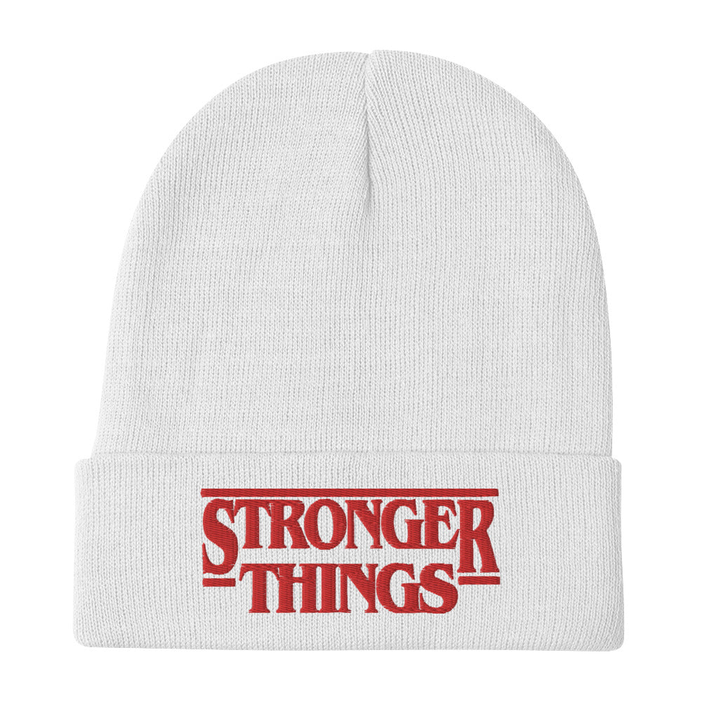 Stronger Things Embroidered Beanie