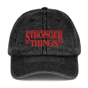 Stronger Things Vintage Dad Hat