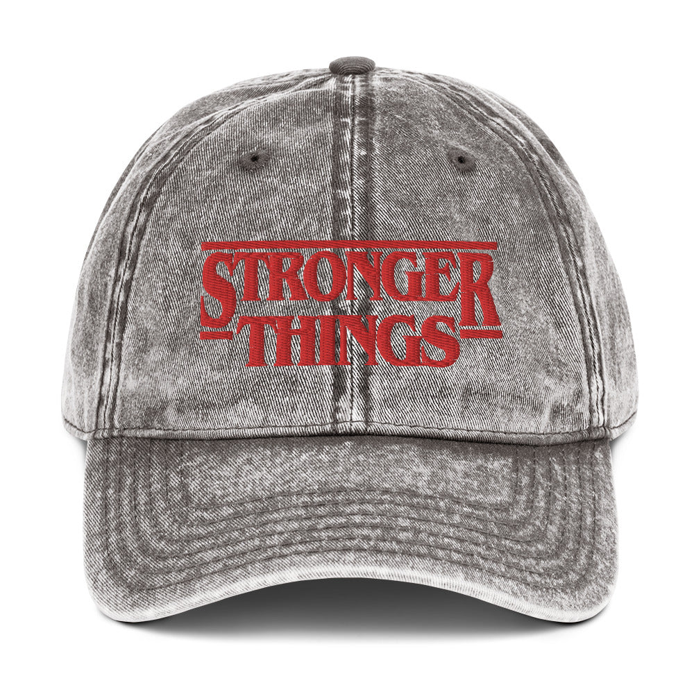Stronger Things Vintage Dad Hat